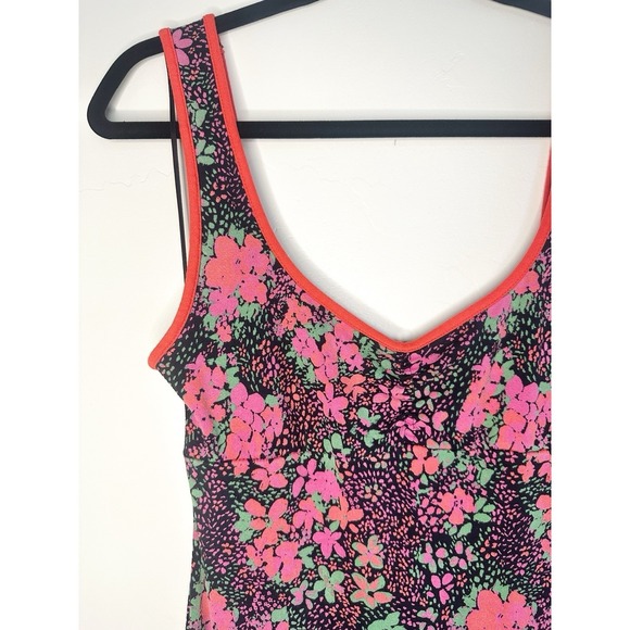 Free People Clementine Floral Midi Dress M Pink Green Slit Sweetheart 90s Boho - Picture 12 of 16